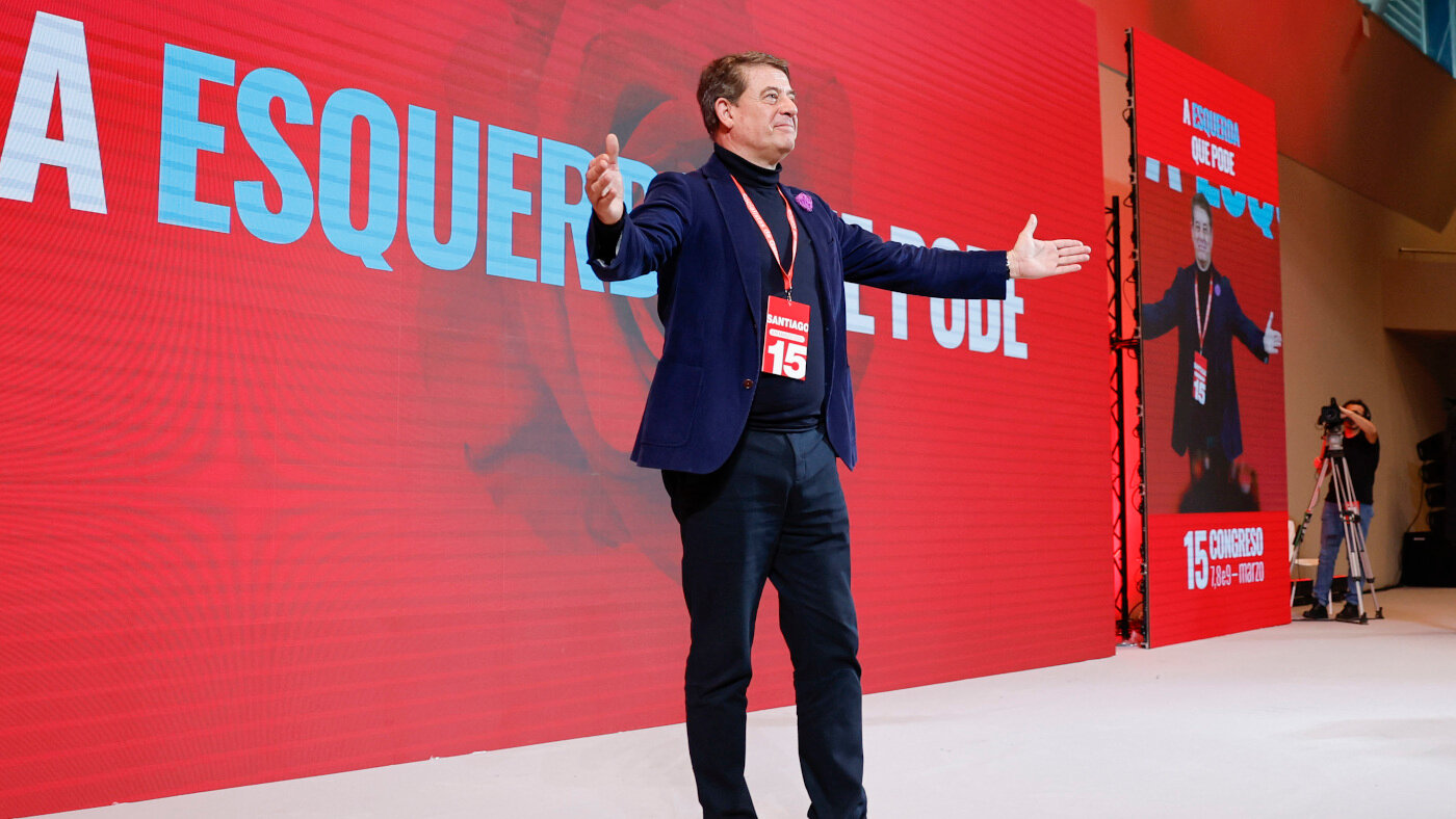 José Ramón Gómez Besteiro, este sábado en el Congreso del PSdeG. LAVANDEIRA JR. (EFE)
