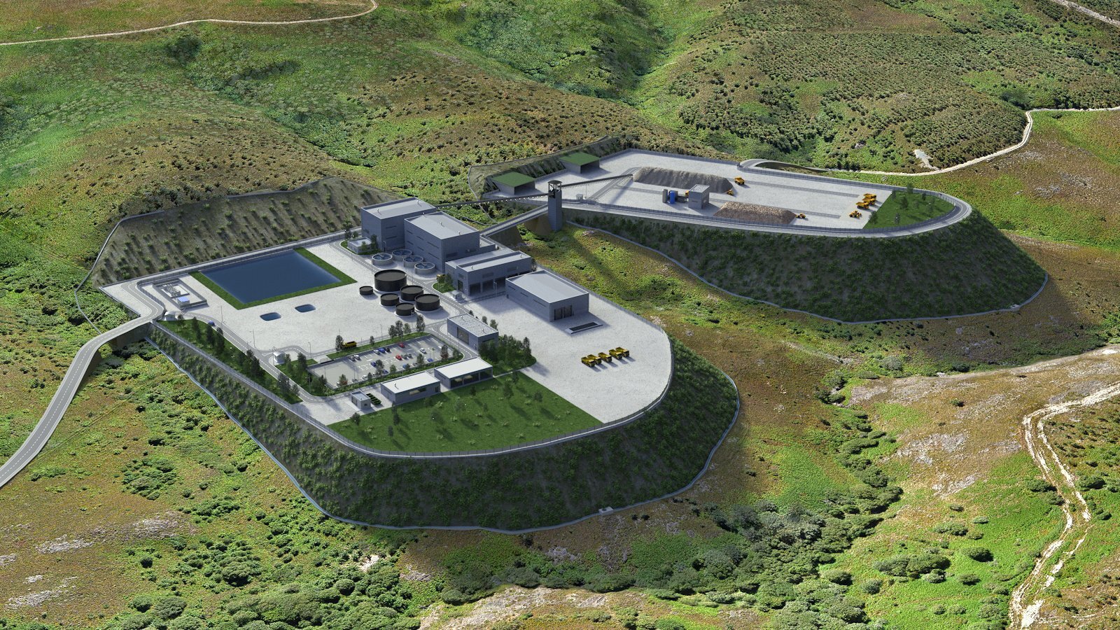 Una maqueta del proyecto en Beariz. AEP