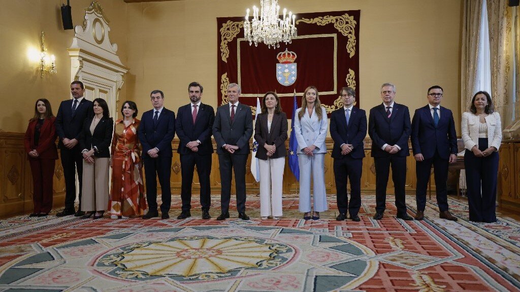 Los integrantes del Gobierno gallego.EFE