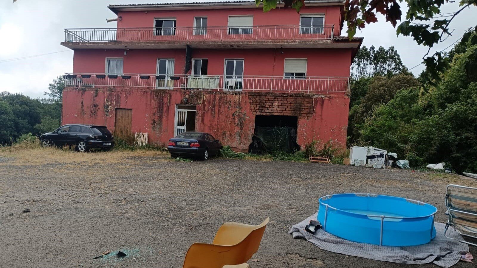 Vivienda en la que se localizó uno de los vehículos implicados e