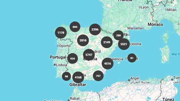 Galicia cuenta con 1.178 cargadores operativos según el mapa Reve. EP