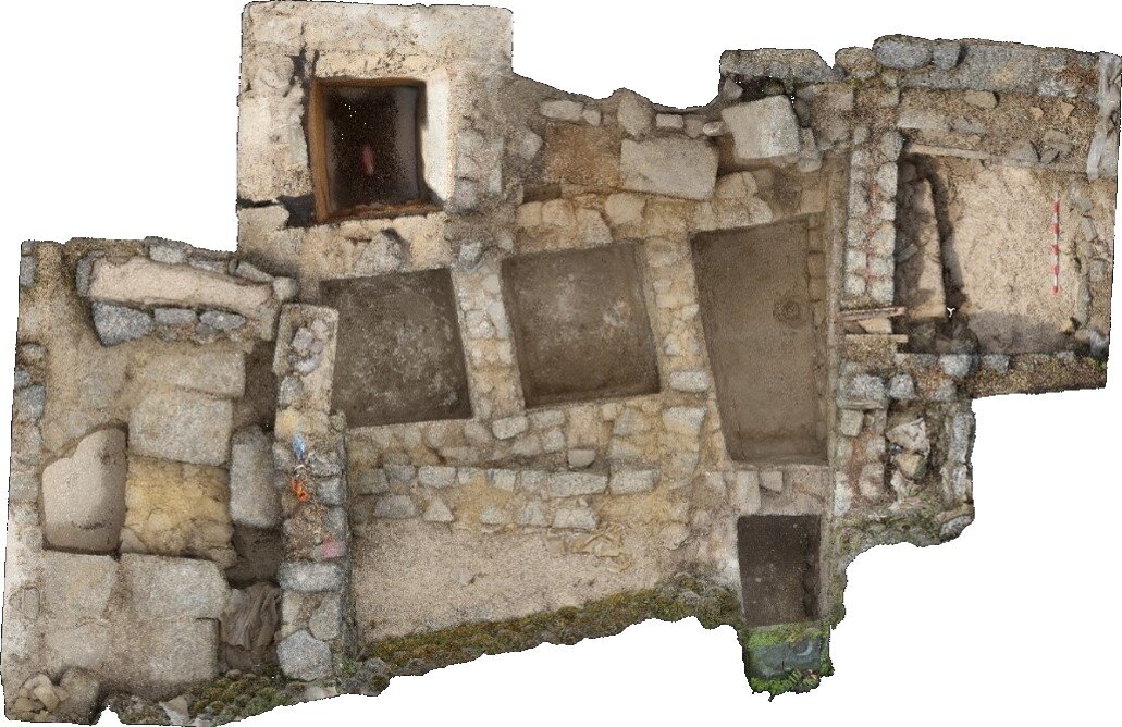 Plano de las cuatro pilas encontradas en el yacimiento. CEDIDA