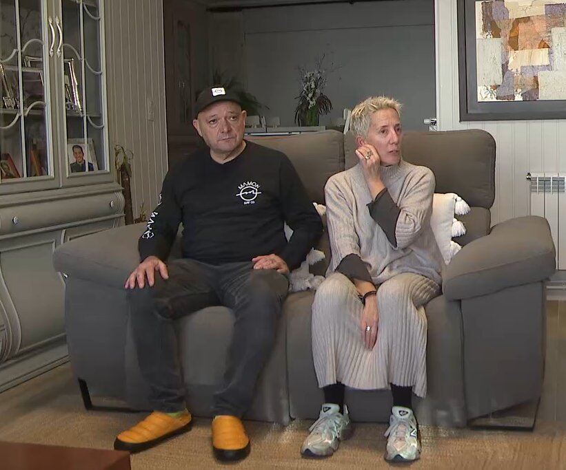 Los padres de Diego Bello, Alberto Bello y Pilar Lafuente. CRTVG