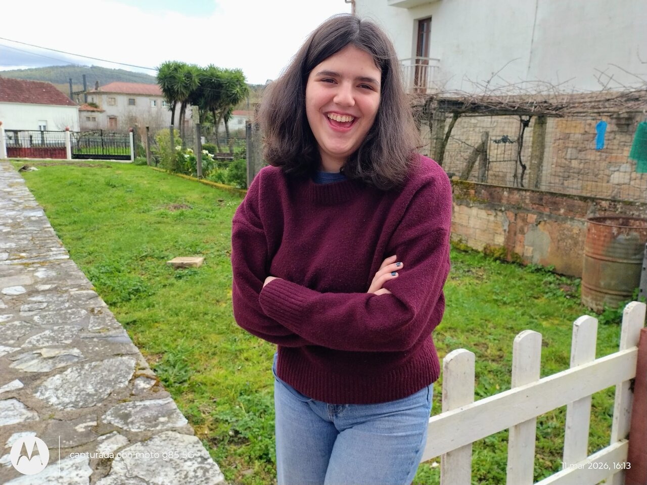 A pesar de la enfermedad, Ángela Zas no pierde la sonrisa. CEDIDA.